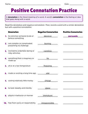 Positive Connotation Practice