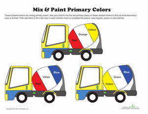 Cement Color Mixer: Primary Colors