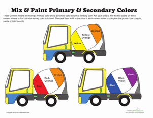 Cement Color Mixer: Secondary Colors