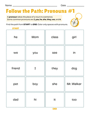 Follow the Path: Pronouns #1