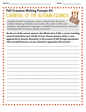 Fall Creative Writing Prompt #3: Carnival of the Autumn Equinox