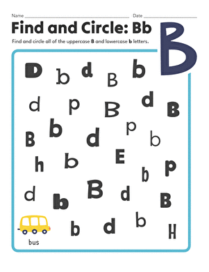 Find and Circle: Bb