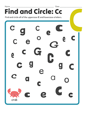 Find and Circle: Cc