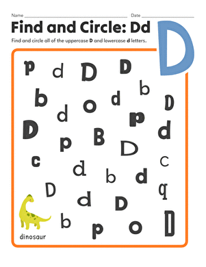 Find and Circle: Dd