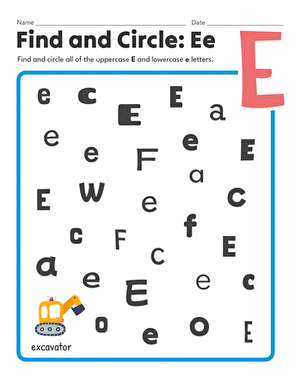 Find and Circle: Ee