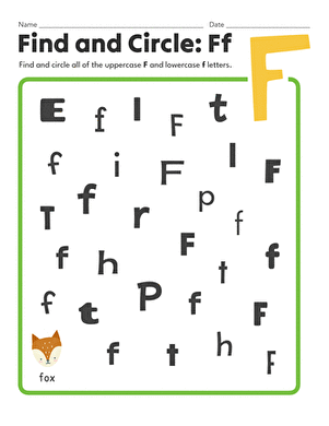 Find and Circle: Ff