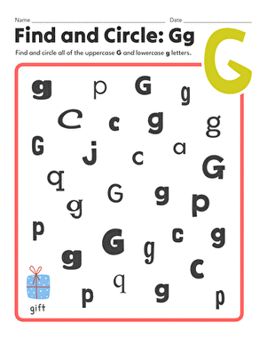 Find and Circle: Gg