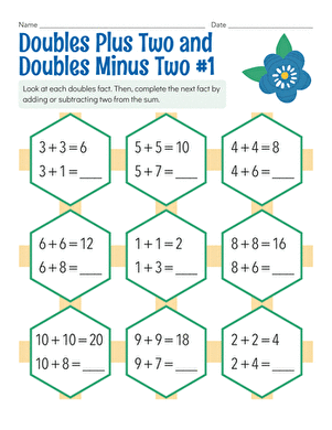 Doubles Plus Two and Doubles Minus Two #1