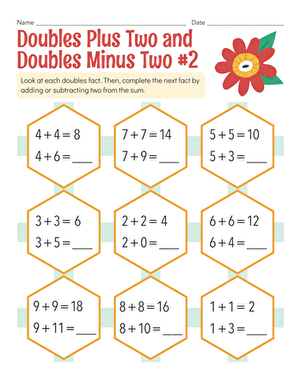Doubles Plus Two and Doubles Minus Two #2