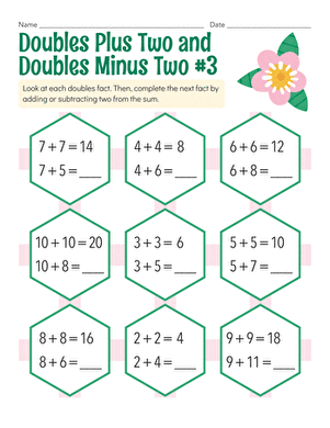 Doubles Plus Two and Doubles Minus Two #3