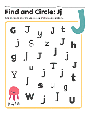 Find and Circle: Jj