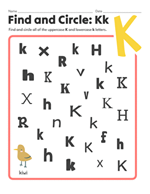 Find and Circle: Kk