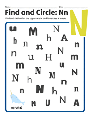 Find and Circle: Nn