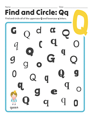 Find and Circle: Qq