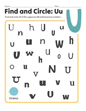 Find and Circle: Uu
