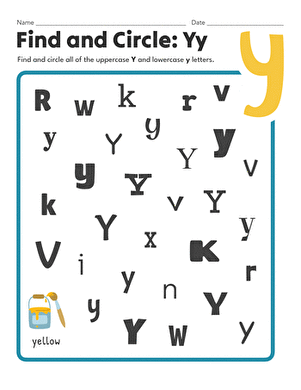Find and Circle: Yy