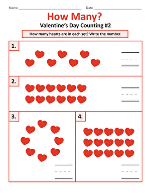 How Many? Valentine's Day Counting #2