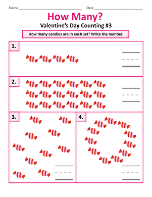How Many? Valentine's Day Counting #3