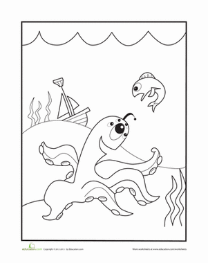 Color the Friendly Sea Monster