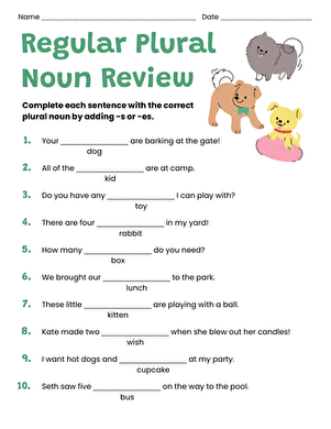 Regular Plural Noun Review