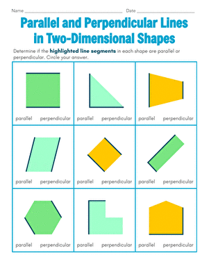 Parallel and Perpendicular Lines in Two-Dimensional Shapes