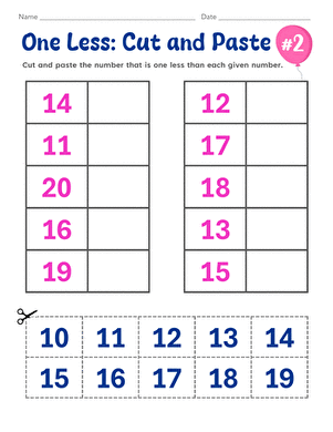 One Less: Cut and Paste #2