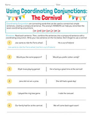 Using Coordinating Conjunctions: The Carnival
