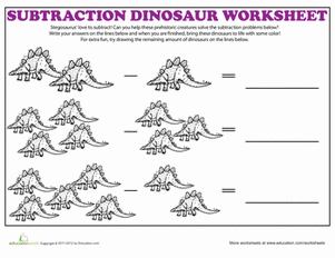 Stegosaurus Subtraction & Coloring