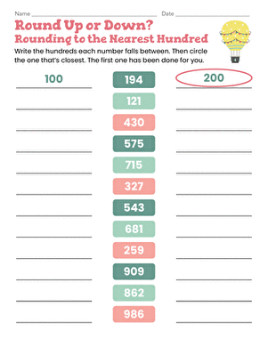 Round Up or Down? Rounding to the Nearest Hundred