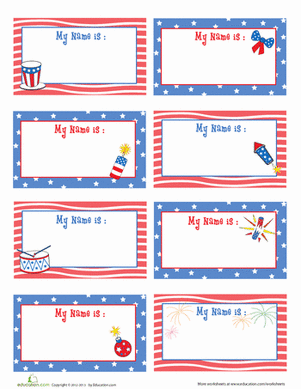 Patriotic Name Tags