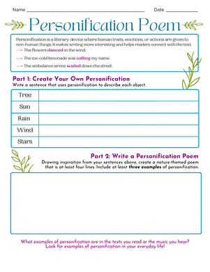 Personification Poem