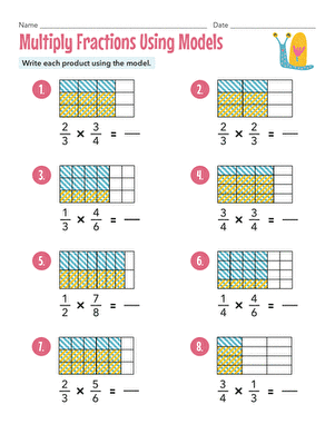 Multiply Fractions Using Models
