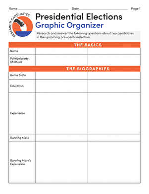 Presidential Election Graphic Organizer