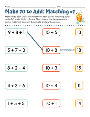 Make 10 to Add: Matching #1