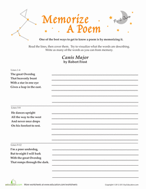 Poetry Memorization 2