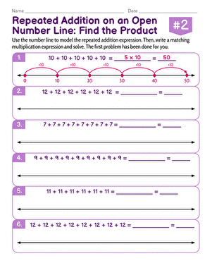 Repeated Addition on an Open Number Line: Find the Product #2