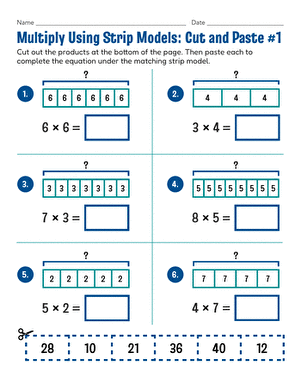 Multiply Using Strip Models: Cut and Paste #1