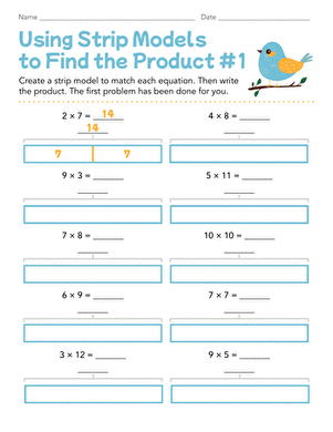 Using Strip Models to Find the Product #1