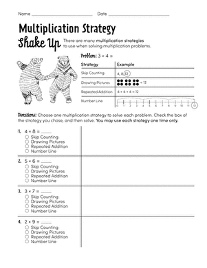 Multiplication Strategy Shake Up
