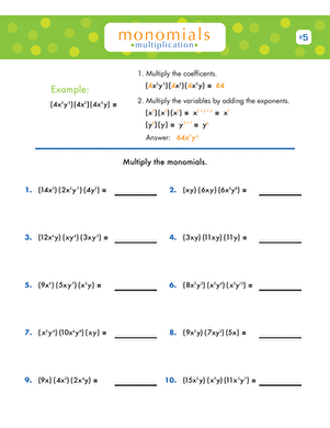 Multiplying Monomials #5