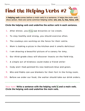 Find the Helping Verbs #2