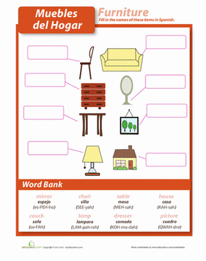 Furniture in Spanish