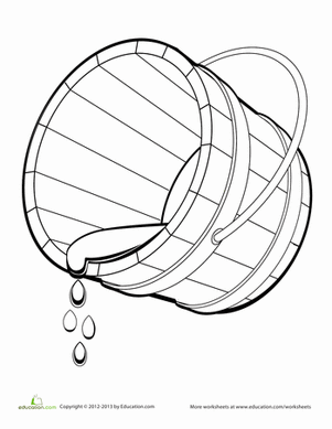 Bucket Coloring Page