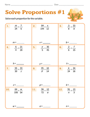 Solve Proportions #1