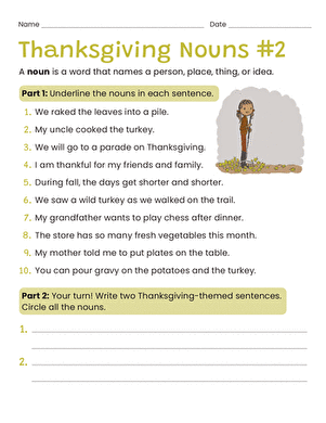 Thanksgiving Nouns #2