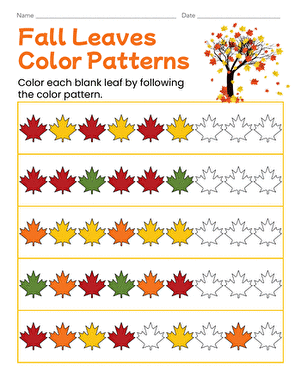 Fall Leaves Color Patterns