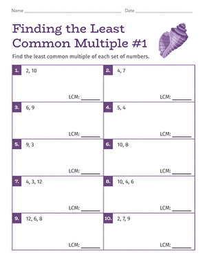 Finding the Least Common Multiple #1