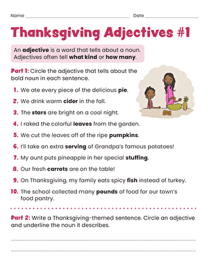 Thanksgiving Adjectives #1