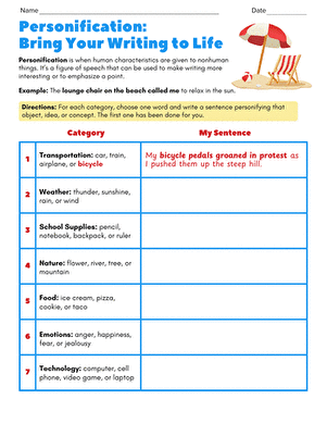 Personification: Bring Your Writing to Life