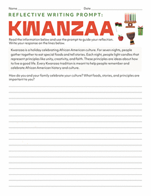 Reflective Writing Prompt: Kwanzaa